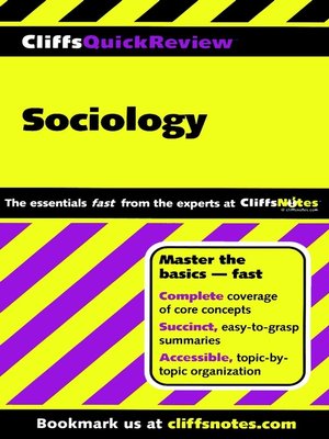 cover image of CliffsQuickReview Sociology